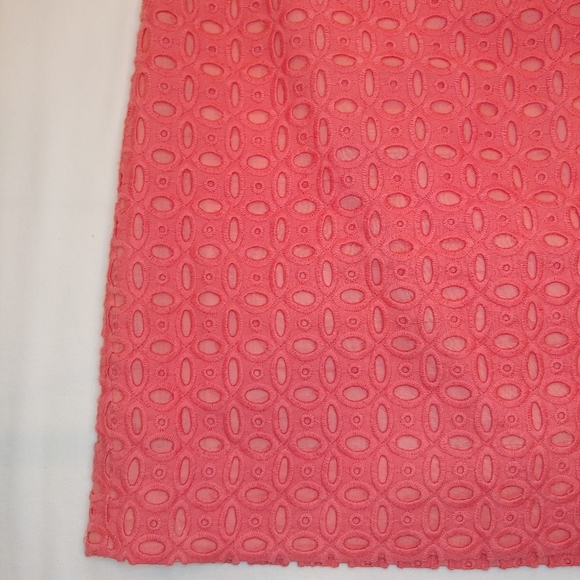 J. Crew Coral Eyelet Pattern Fitted Mini Skirt - Picture 3 of 5